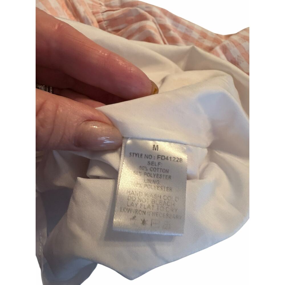 Calista Pink and White Gingham Dress - Size M - Picture 13 of 14